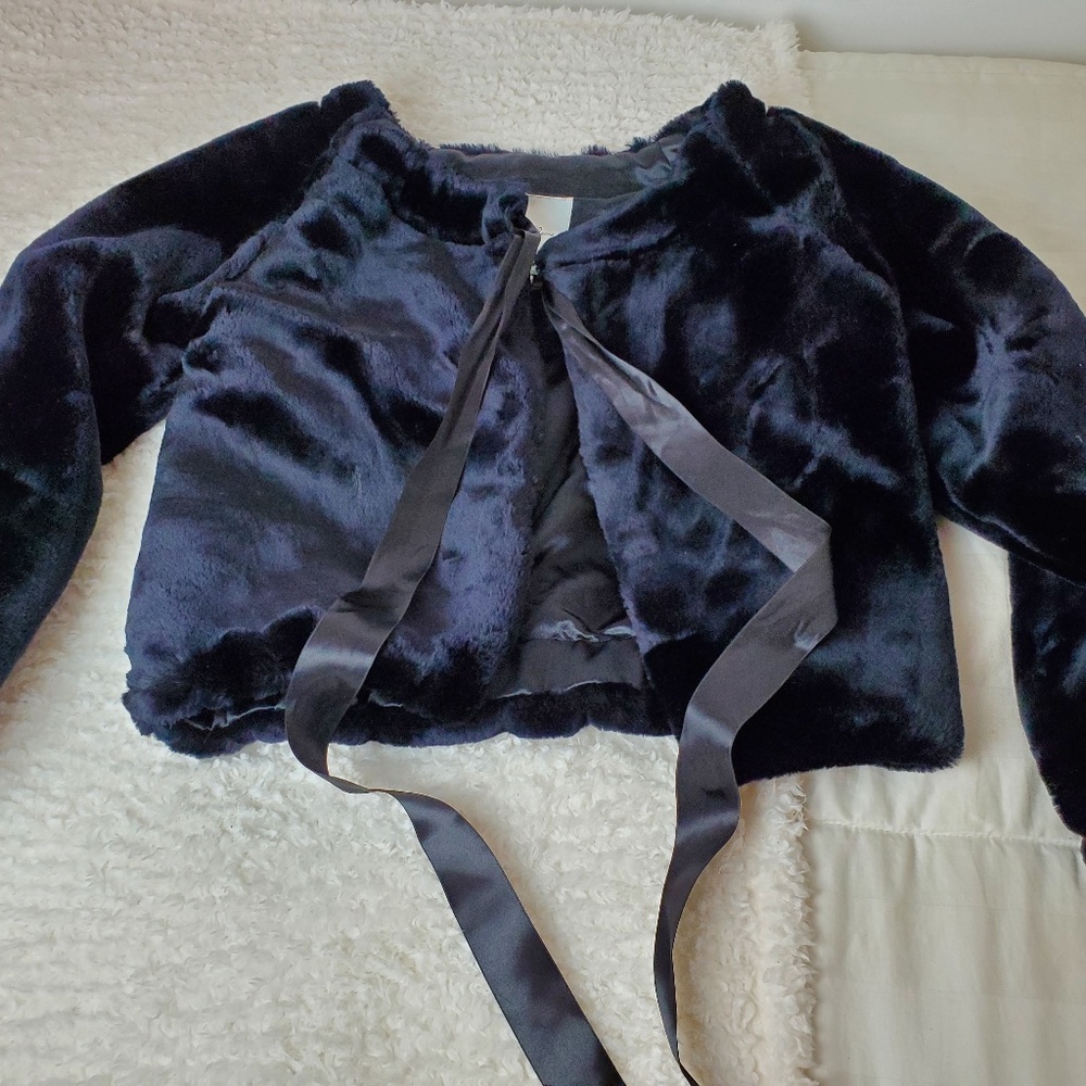 Lux Tracy Reese Faux Fur Coverup Jacket